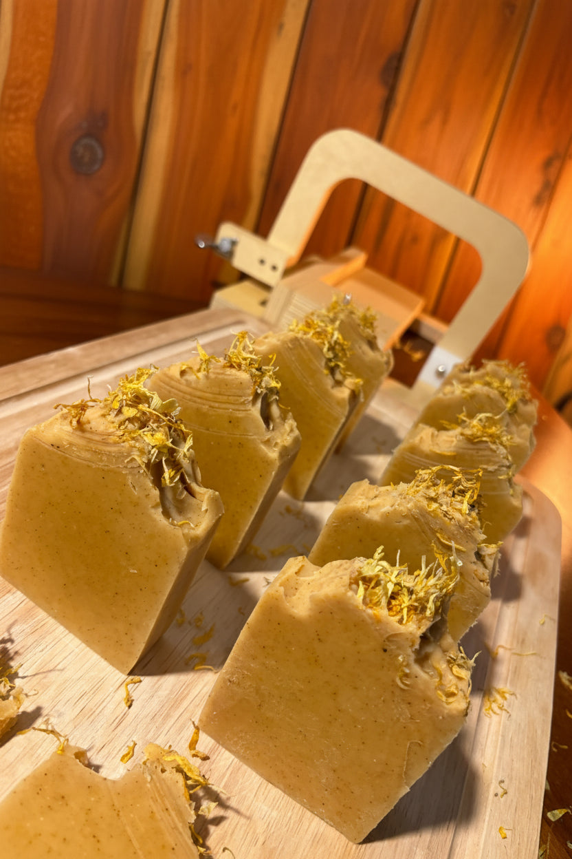 Goat Milk Turmeric Orange Cedarwood Soap (8/14)