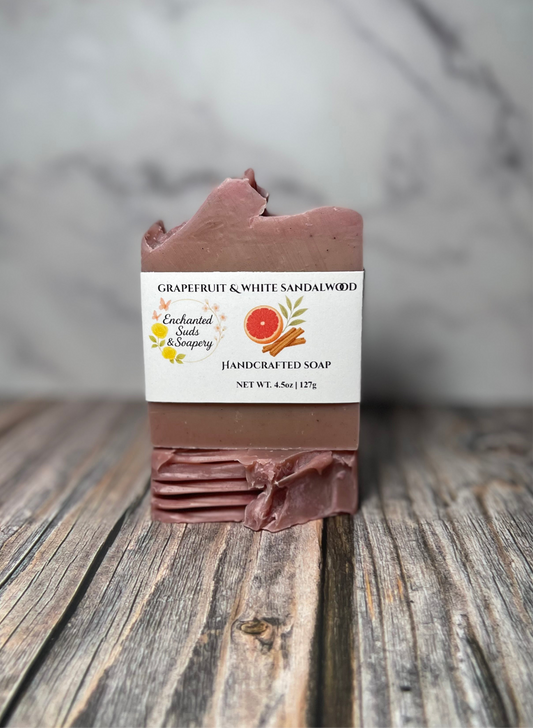 Grapefruit & White Sandalwood | Pink Grapefruit, White Tea, Sandalwood Soap